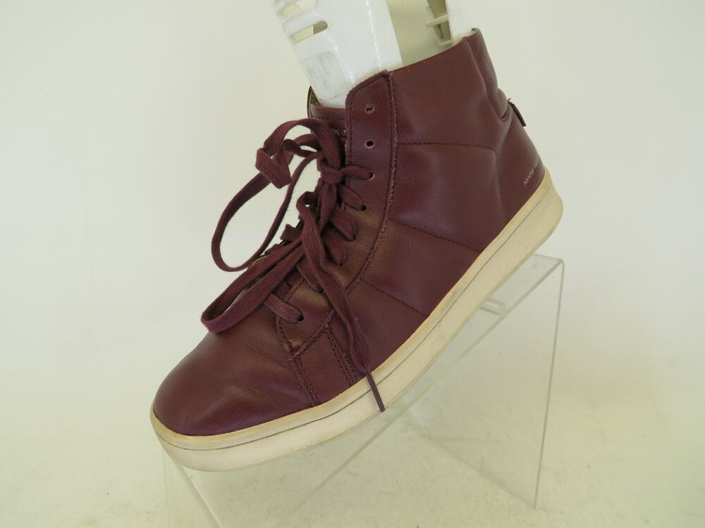Mark Nason Womens Burgundy Leather Laces Ankle Casual Shoes Size 8.5 M